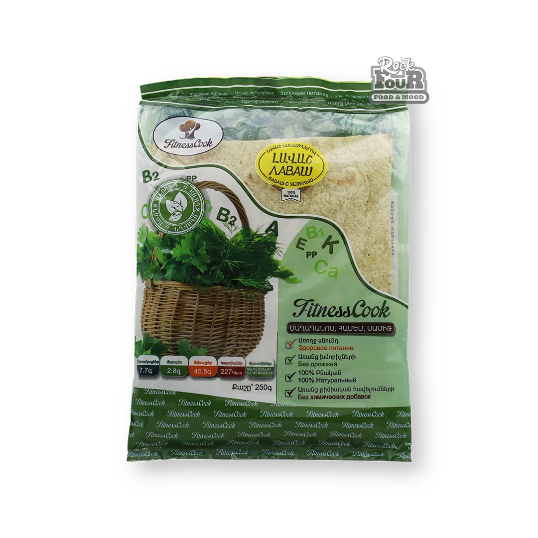 Lavash with greens "FitnessCook" 250g